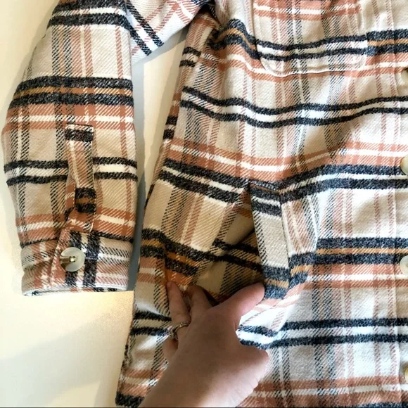 NWT Universal Thread Women's Mid Length Plaid Shirt Jacket, Size Medium - Picture 5 of 14